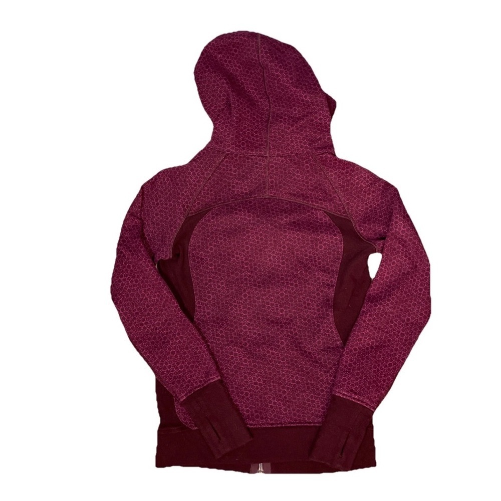 Lululemon Scuba Hoodie III Star Pixel Raspberry Bordeaux Drama Size 6 Full Zip - Picture 2 of 7